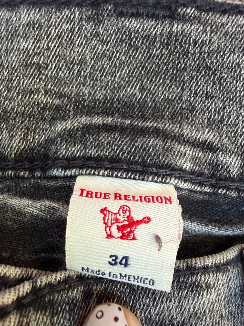 True Religion Men's Faded Gray Skinny Jeans